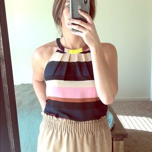 Polyester halter top blouse